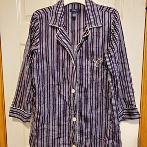 Chaps dress shirt night gown pajamas size L